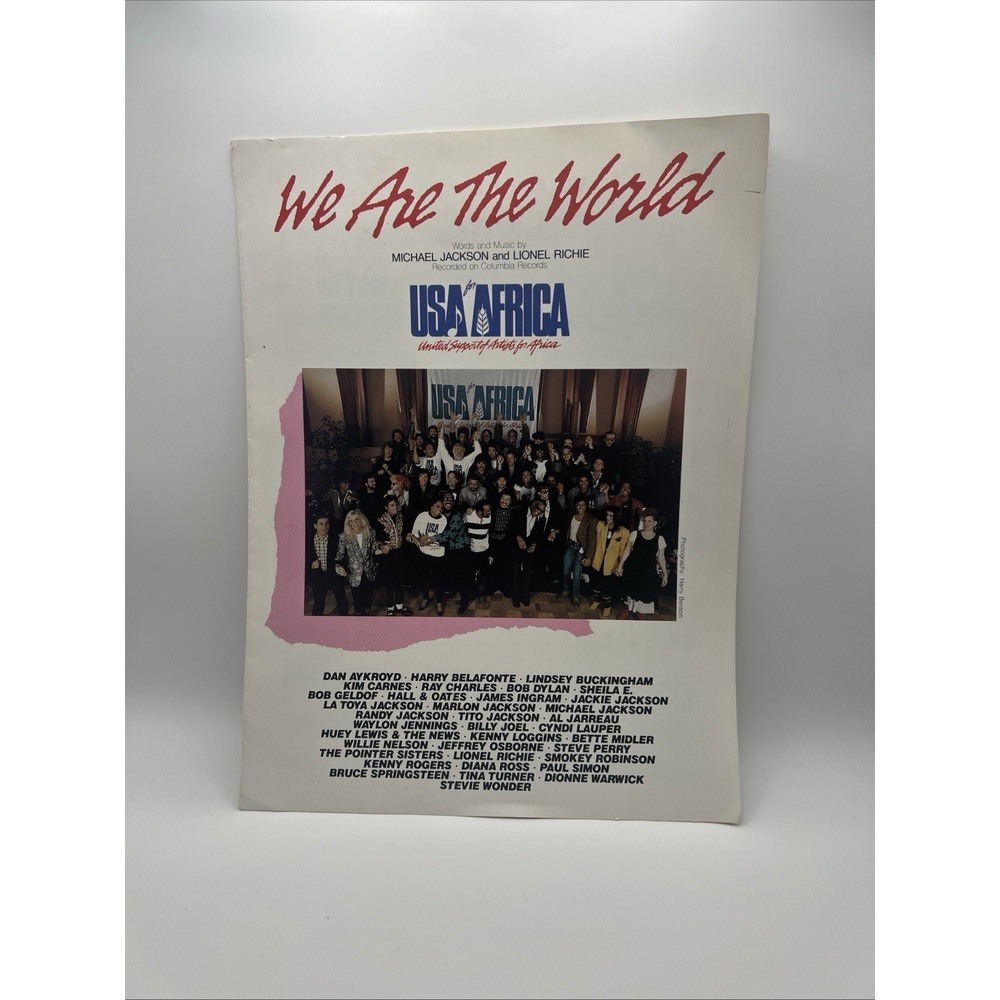 We Are The World Sheet Music Piano Voice Guitar Michael Jackson Lionel Richie
